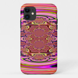 Oranje kosmische spectaculaire telefoontas iPhone 11 hoesje