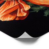 Oranje Kosmos Bloemen Art Print Poster (Hoek)