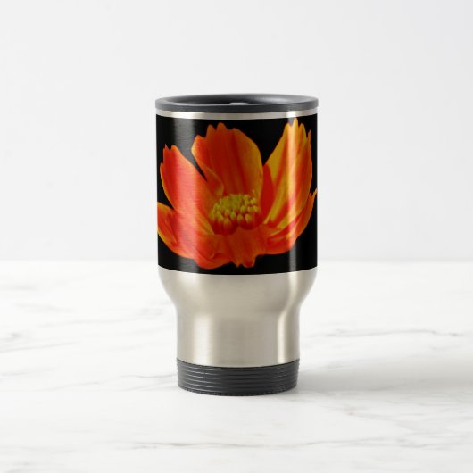 Oranje kosmos ventilator reisbeker (Center)