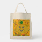Oranje kostuumontwerp Alle Treats NoTricks Canvas Tote Bag (Achterkant)