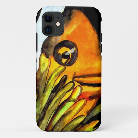 Oranje Koud waterverf originele kunstschilderij Case-Mate iPhone Case (Achterkant)