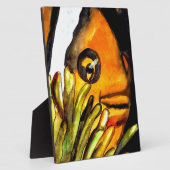 Oranje Koud waterverf originele kunstschilderij Fotoplaat (Zijkant)