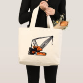 Oranje kraan grote tote bag (Voorkant (product))