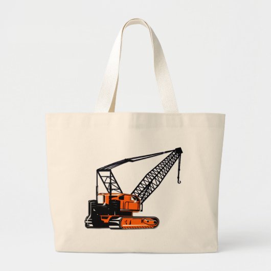 Oranje kraan grote tote bag (Voorkant)