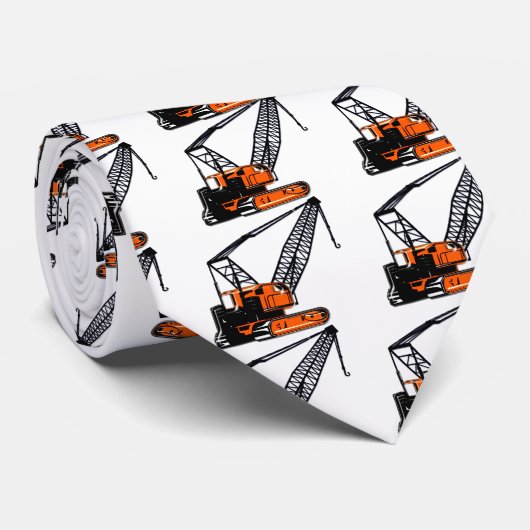 Oranje kraan stropdas (Opgerold)