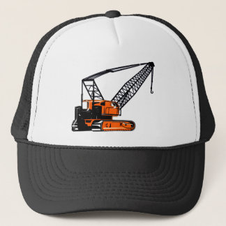 Oranje kraan trucker pet