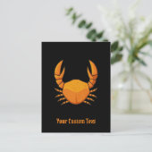 Oranje krab briefkaart (Staand voorkant)