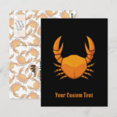 Oranje krab briefkaart (Voorkant / Achterkant)