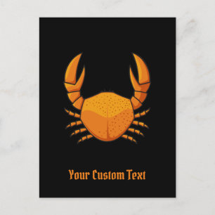 Oranje krab briefkaart