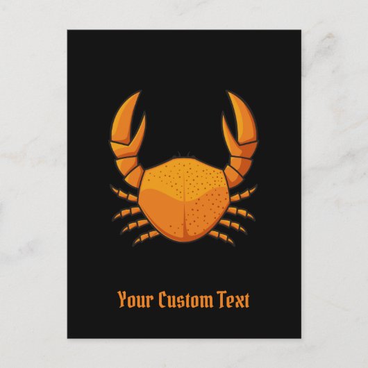 Oranje krab briefkaart (Voorkant)