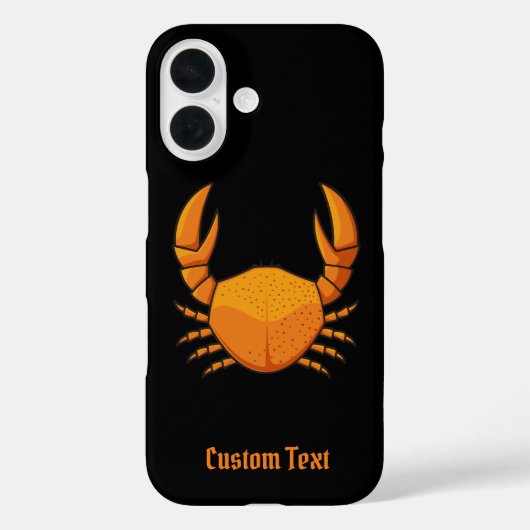 Oranje krab Case-Mate iPhone case (Achterkant)