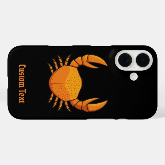 Oranje krab Case-Mate iPhone case (Achterkant (horizontaal))
