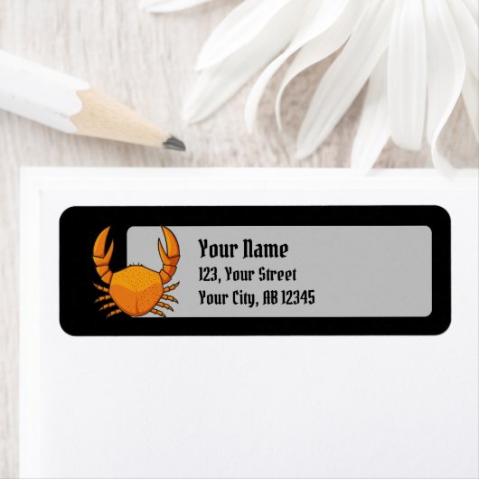 Oranje krab etiket (Insitu)