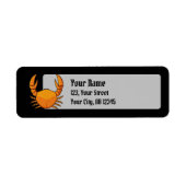 Oranje krab etiket (Voorkant)