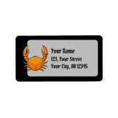 Oranje krab etiket (Voorkant)