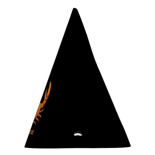 Oranje krab feesthoedjes (Rechts)