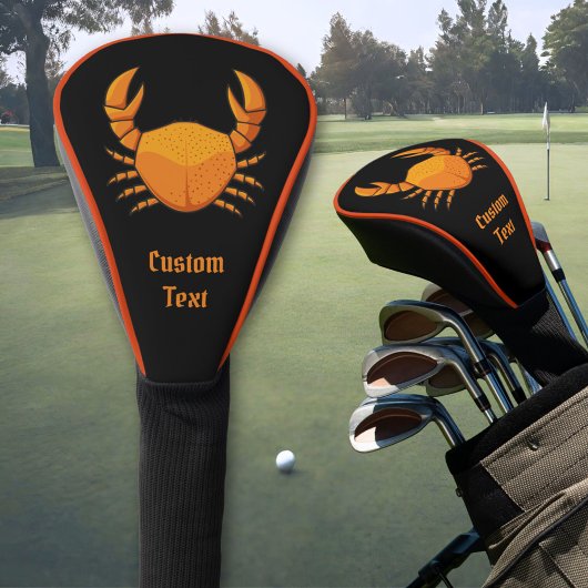 Oranje krab golfheadcover