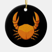 Oranje krab keramisch ornament (Voorkant)