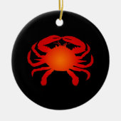 Oranje krab keramisch ornament (Voorkant)