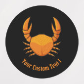 Oranje krab labels (Design 1)