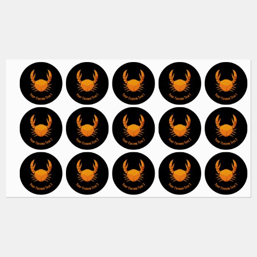 Oranje krab labels (Vel)