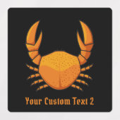 Oranje krab labels (Design 2)