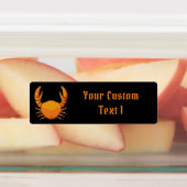 Oranje krab labels (Aangebracht)