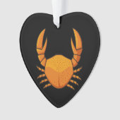 Oranje krab ornament (voorkant)