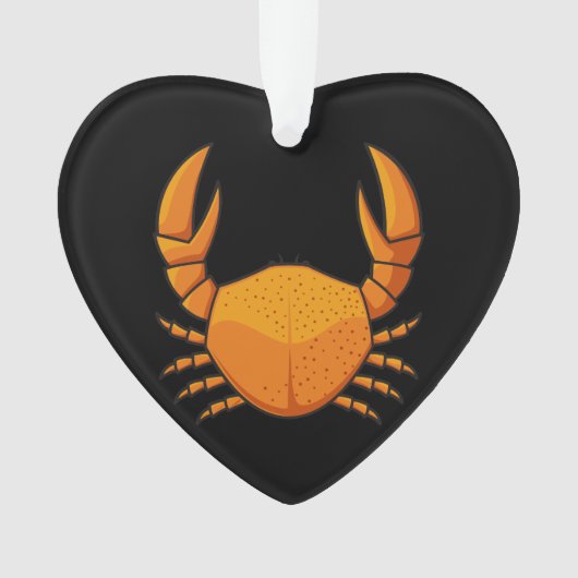 Oranje krab ornament (voorkant)