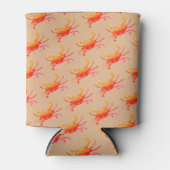 Oranje krab Pattern Boho Beach Party Blikjeskoeler (Voorkant)