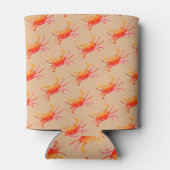 Oranje krab Pattern Boho Beach Party Blikjeskoeler (Achterkant)