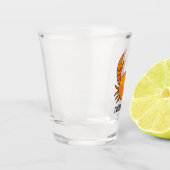 Oranje krab shot glas (Links)