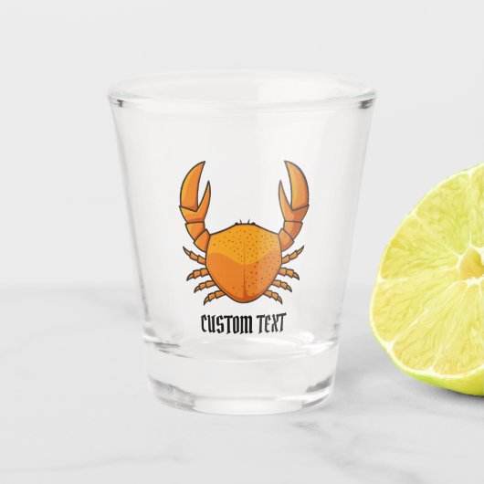 Oranje krab shot glas (Voorkant)
