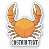 Oranje krab sticker (Voorkant)
