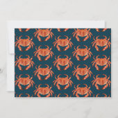 Oranje krab zee oceaan patroon notitiekaartje (Voorkant)