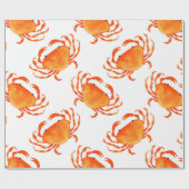 Oranje krabben naadloos cadeaupapier (Vlak)