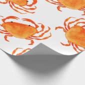 Oranje krabben naadloos cadeaupapier (Hoek)