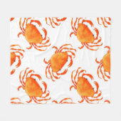 Oranje krabben naadloos fleece deken (Voorkant (Horizontaal))