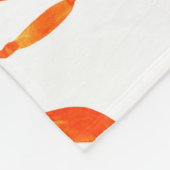 Oranje krabben naadloos fleece deken (Hoek)