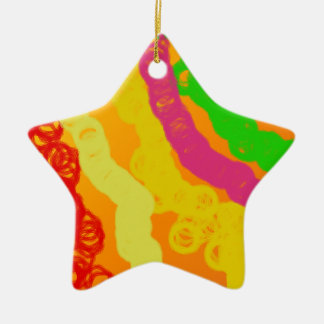 oranje krachtig keramisch ornament