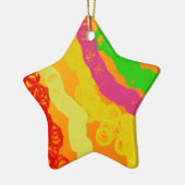 oranje krachtig keramisch ornament (Links)