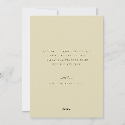 Oranje Krans Kerst Kaart (Achterkant)