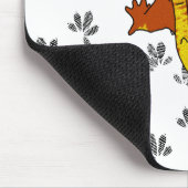 Oranje krestie voetafdrukken (mousepad) muismat (Hoek)