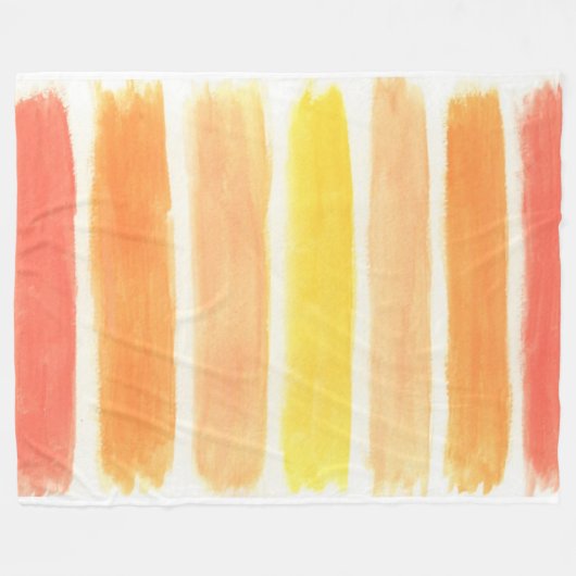 Oranje kreukstrips fleece deken (Voorkant (Horizontaal))