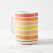 Oranje kreukstrips koffiemok (Voorkant links)