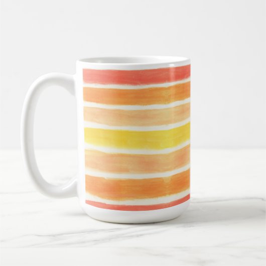 Oranje kreukstrips koffiemok (Links)