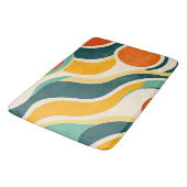 Oranje kringen en kleurstromen badmat (Gekanteld)