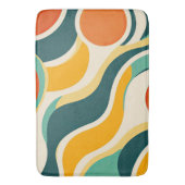 Oranje kringen en kleurstromen badmat (Voorkant Verticaal)