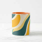 Oranje kringen en kleurstromen mok (Midden)