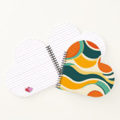 Oranje kringen en kleurstromen notitieboek (Binnen)